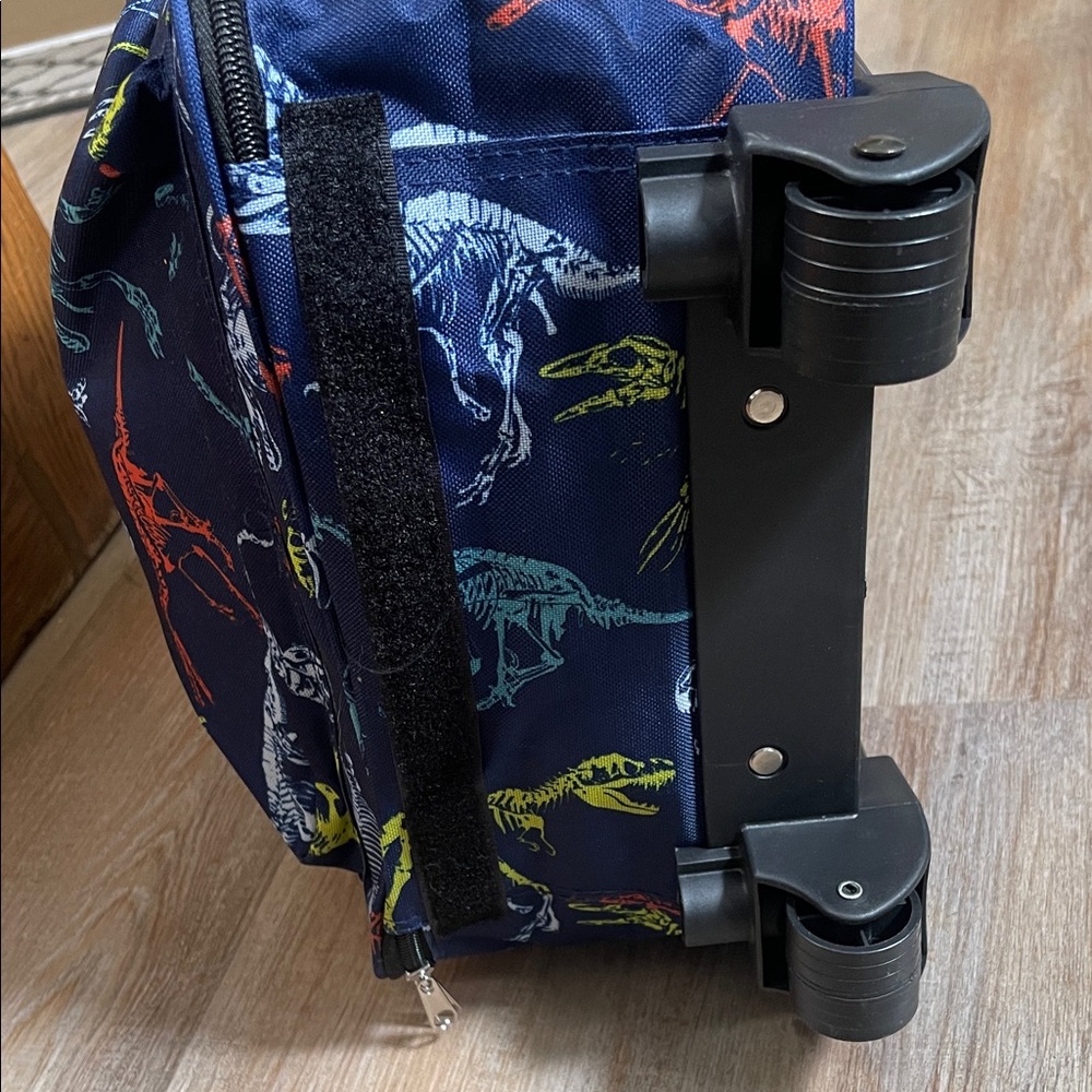 Kids Navy Dinosaur Rolling Suitcase - Picture 3 of 6
